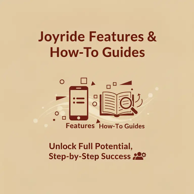 Query successfulTitleJoyride Features & How-To GuidesCaptionUnlock your full potential with our easy-to-follow features and how-to guides.Alt TextA graphic for Joyride featuring a smartphone and an open book with a magnifying glass, symbolizing app features and how-to guides.